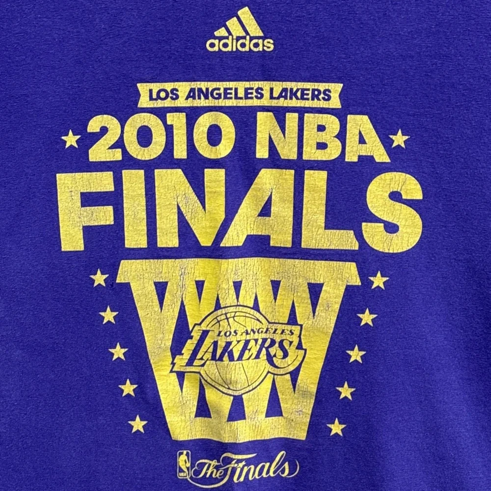 Los‎ Angeles Lakers 2010 NBA Finals T-shirt Men's Size XL Purple By Adidas